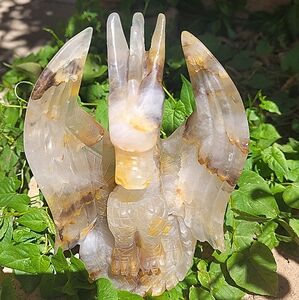 Stunning Golden Healer Dragon Carved Figurine
